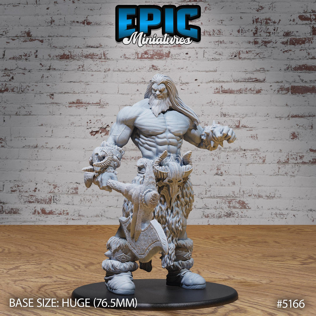 Jotun Frost Giant Option #5166 front DND miniature Northern Tales 16k resin