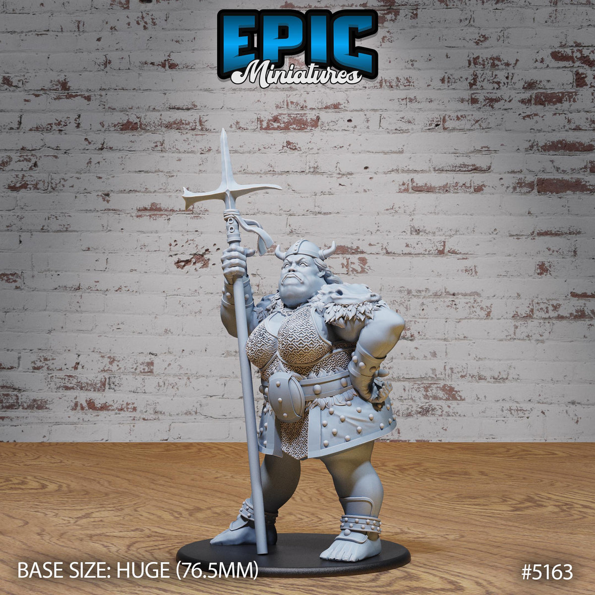 Hill Giantess Option #5163 front DND miniature Northern Tales 16k resin