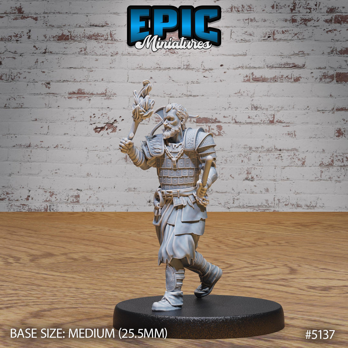 Human Jailer Option #5137 front DND miniature Prison Break 16k resin