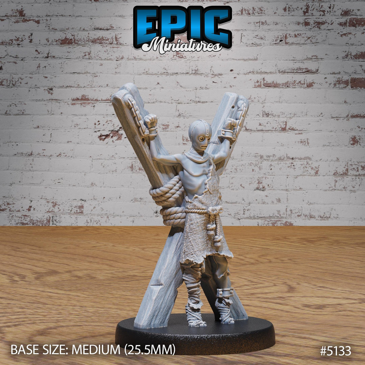 Old Prisoner 1 v2 front DND miniature Prison Break 16k resin