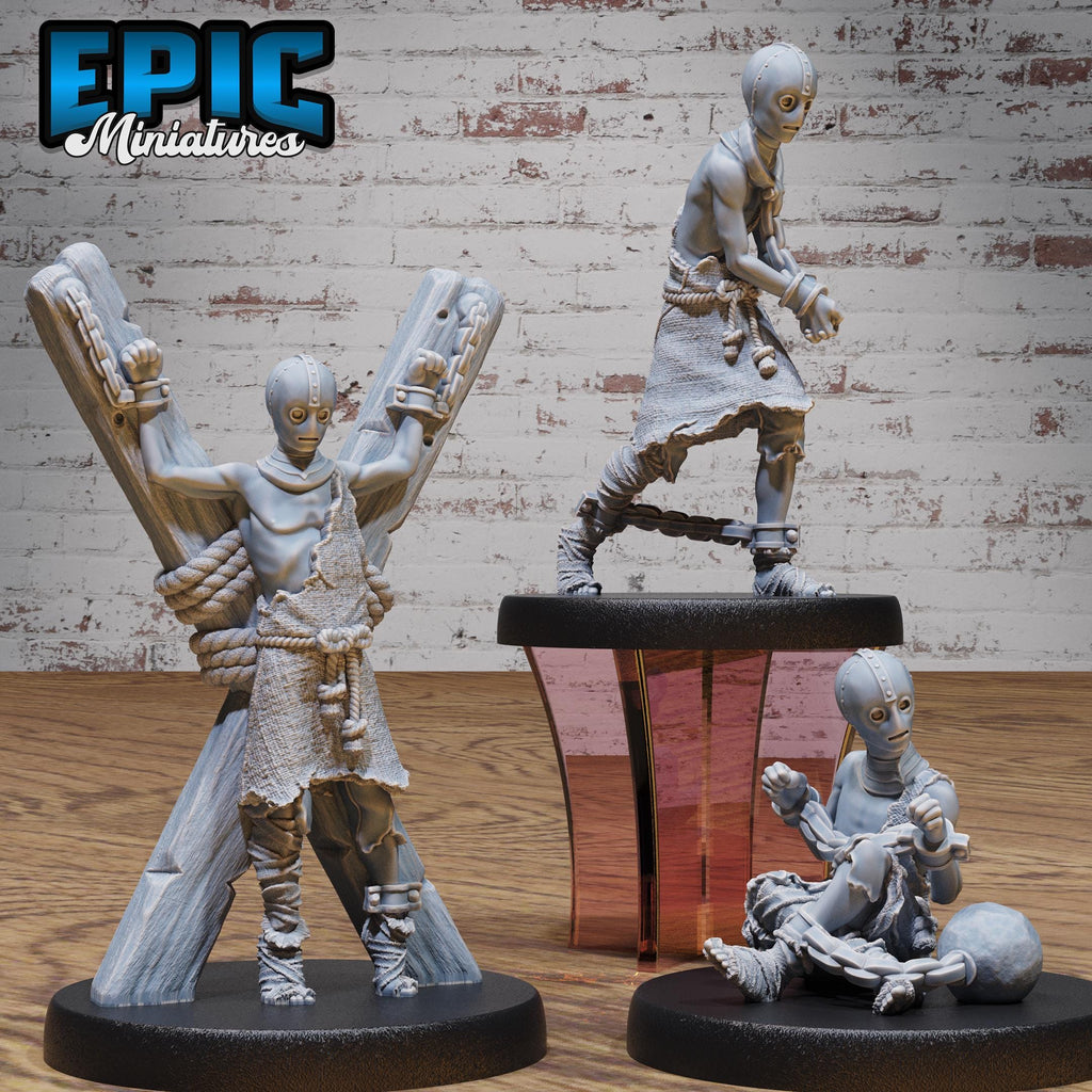 Old Prisoner Set of 6 DND miniatures group photo Prison Break