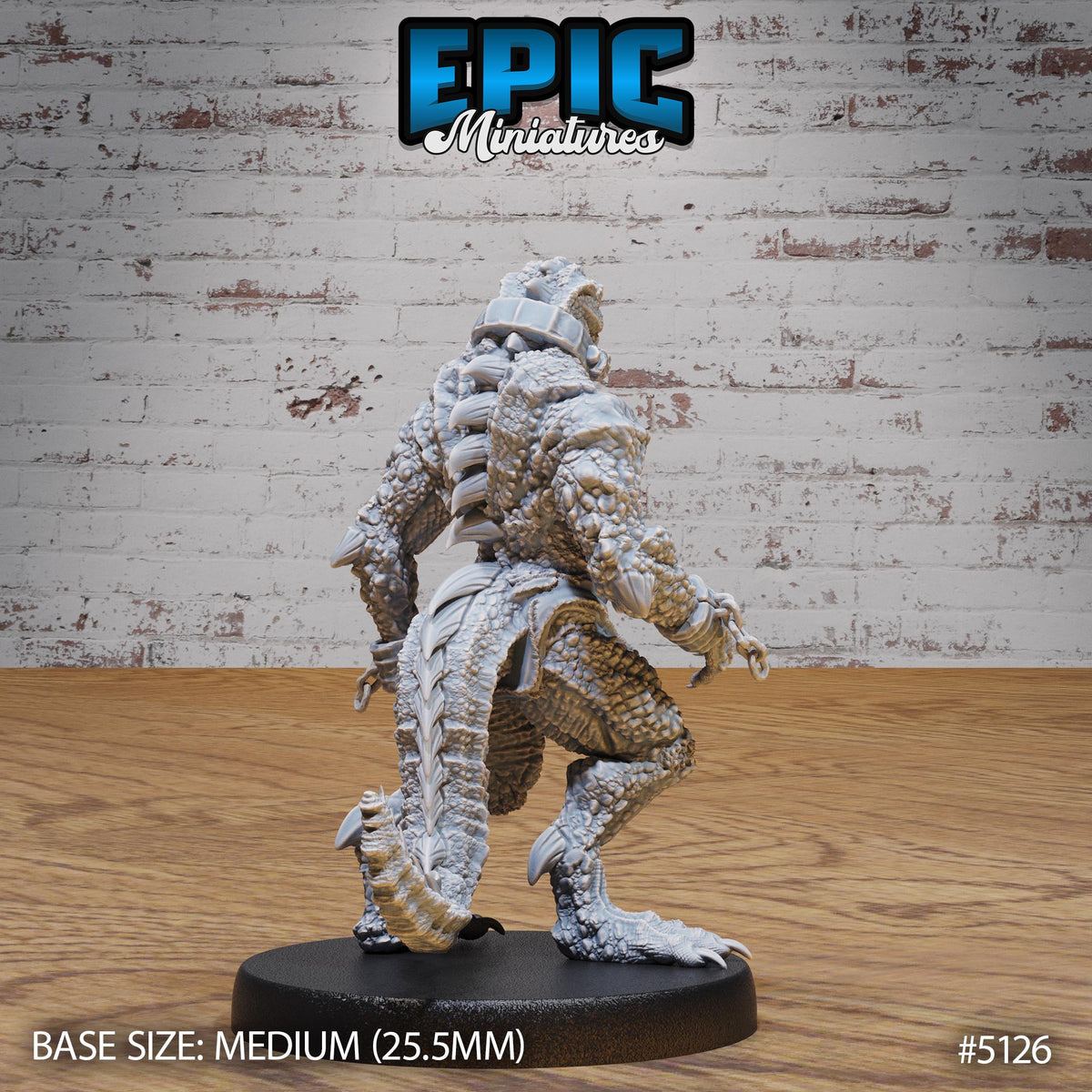 Lizardfolk Slave Option #5126 back DND miniature Prison Break 16k resin