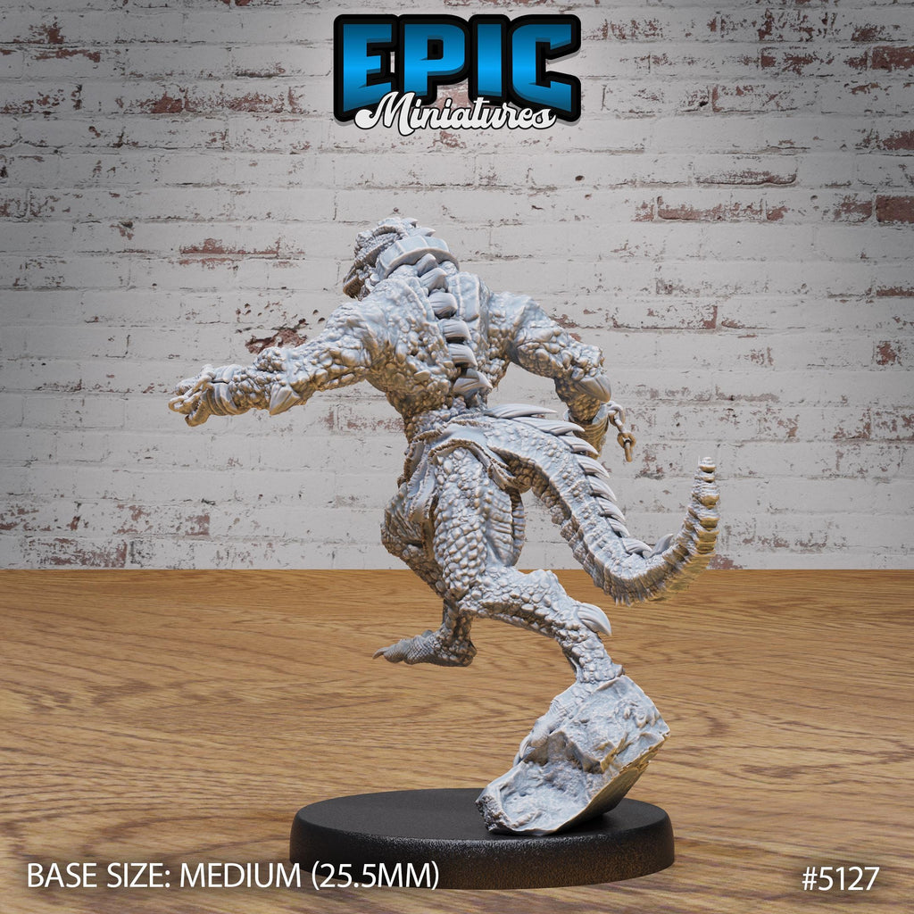 Lizardfolk Slave Option #5127 back DND miniature Prison Break 16k resin