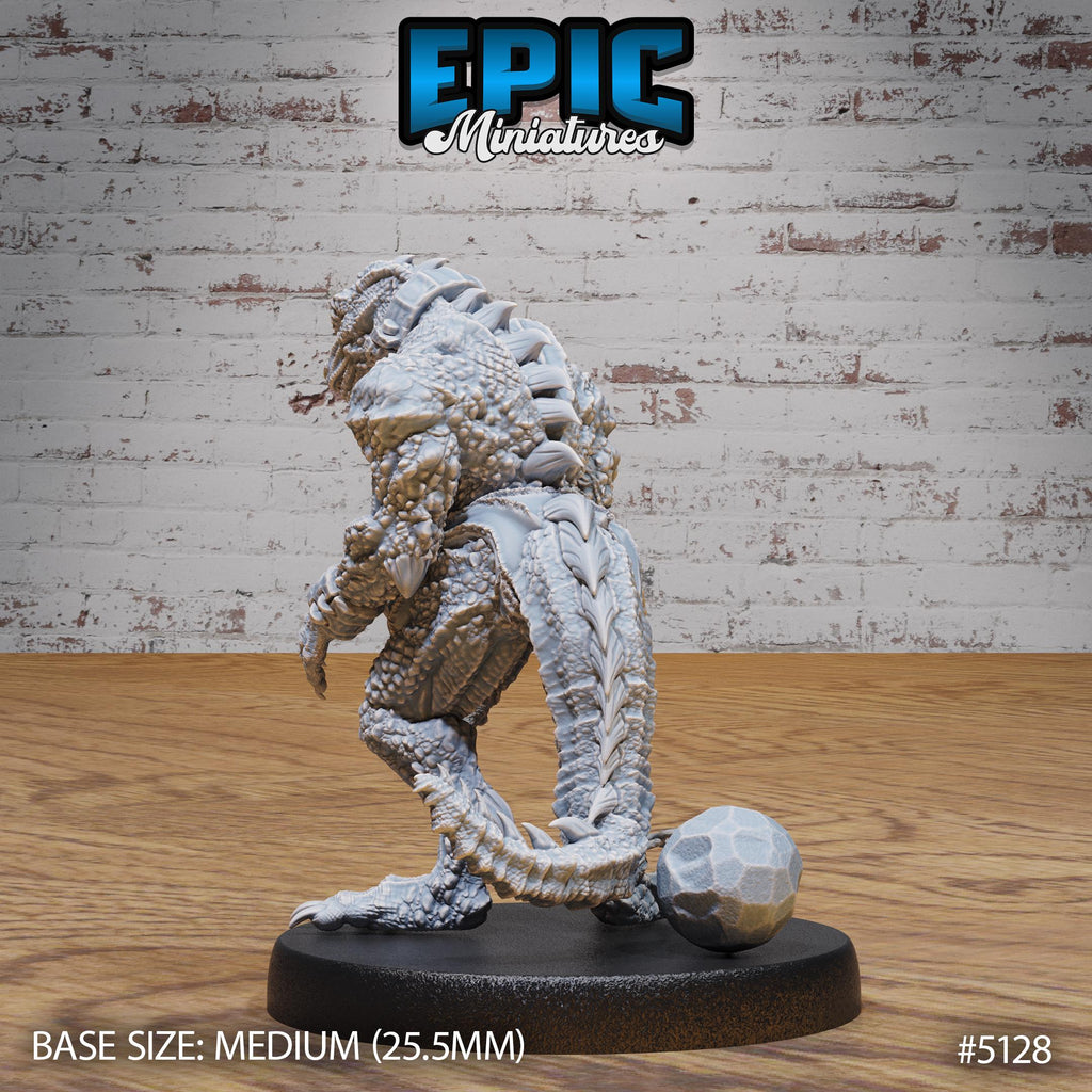 Lizardfolk Slave Option #5128 back DND miniature Prison Break 16k resin