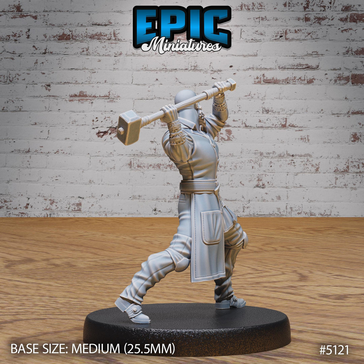 Imprisoned Blacksmith Option #5121 back DND miniature Prison Break 16k resin