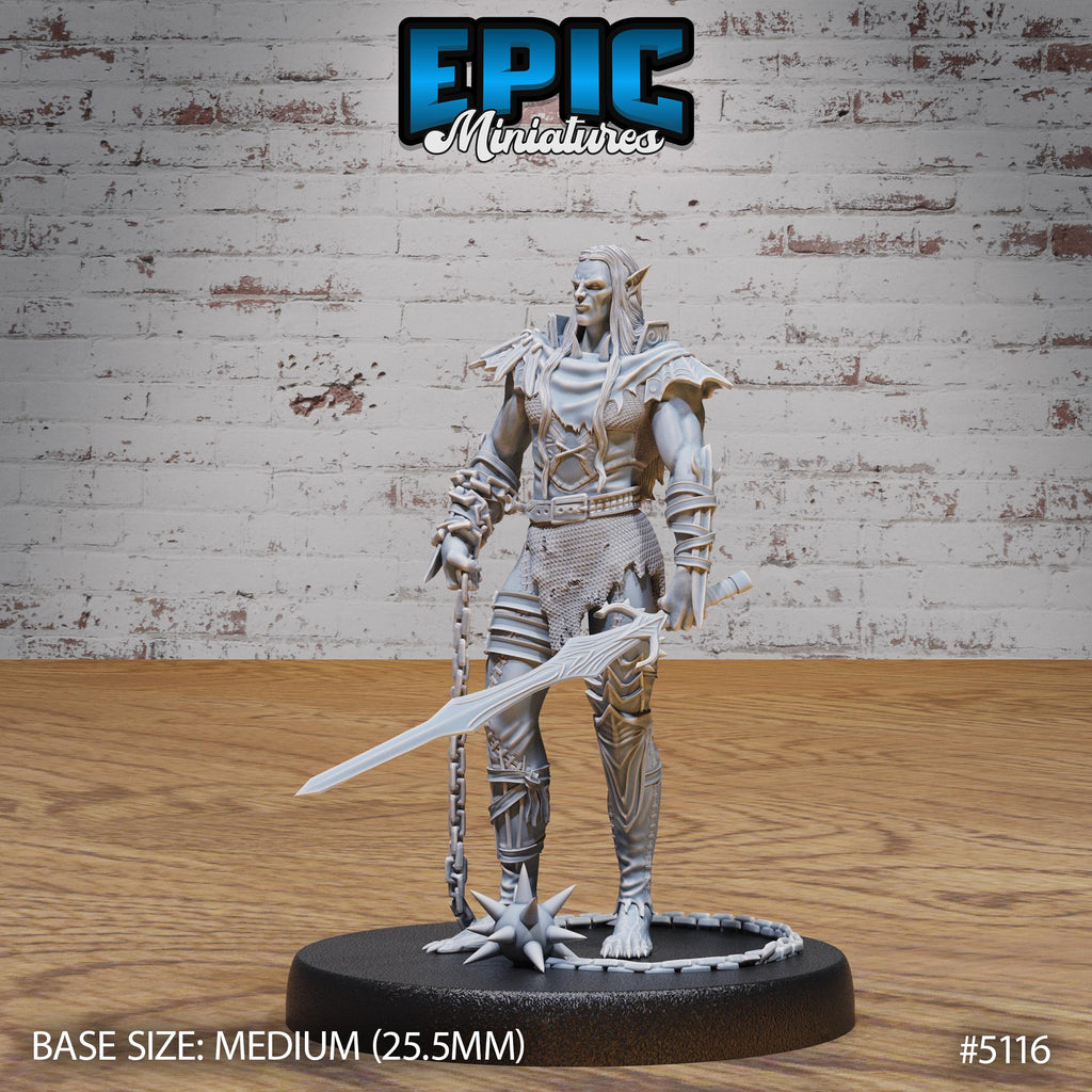 Half-Drow Slave Master Option #5116 front DND miniature Prison Break 16k resin