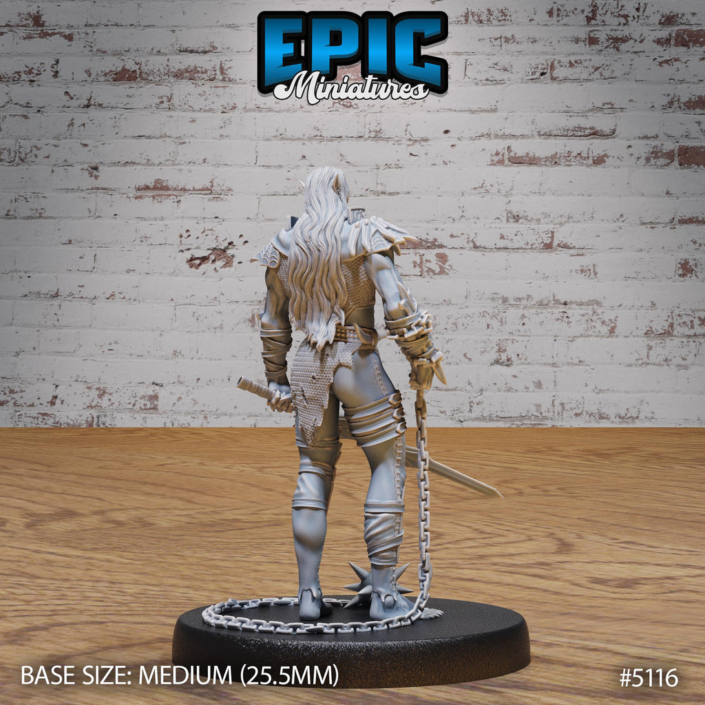 Half-Drow Slave Master Option #5116 back DND miniature Prison Break 16k resin