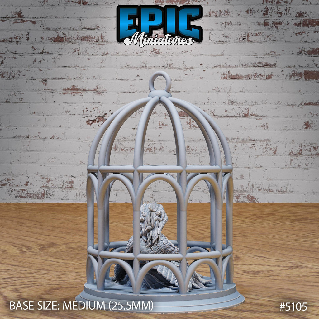 Captured Harpy Option #5105 back DND miniature Prison Break 16k resin