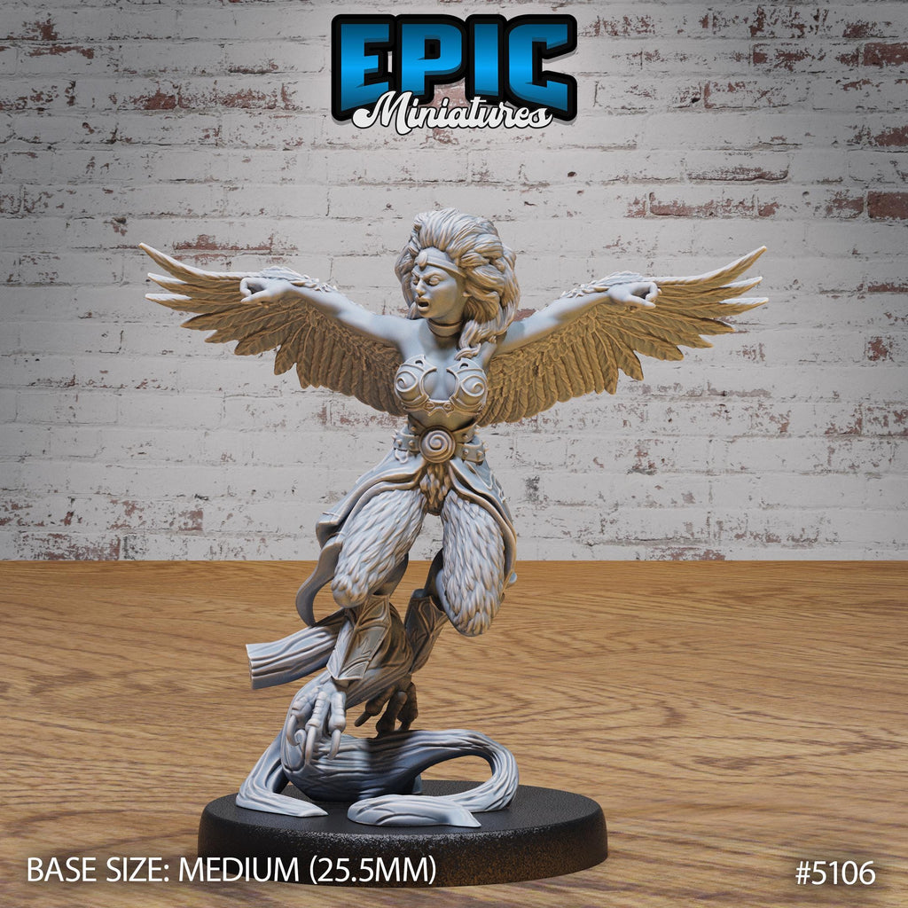 Captured Harpy Option #5106 front DND miniature Prison Break 16k resin
