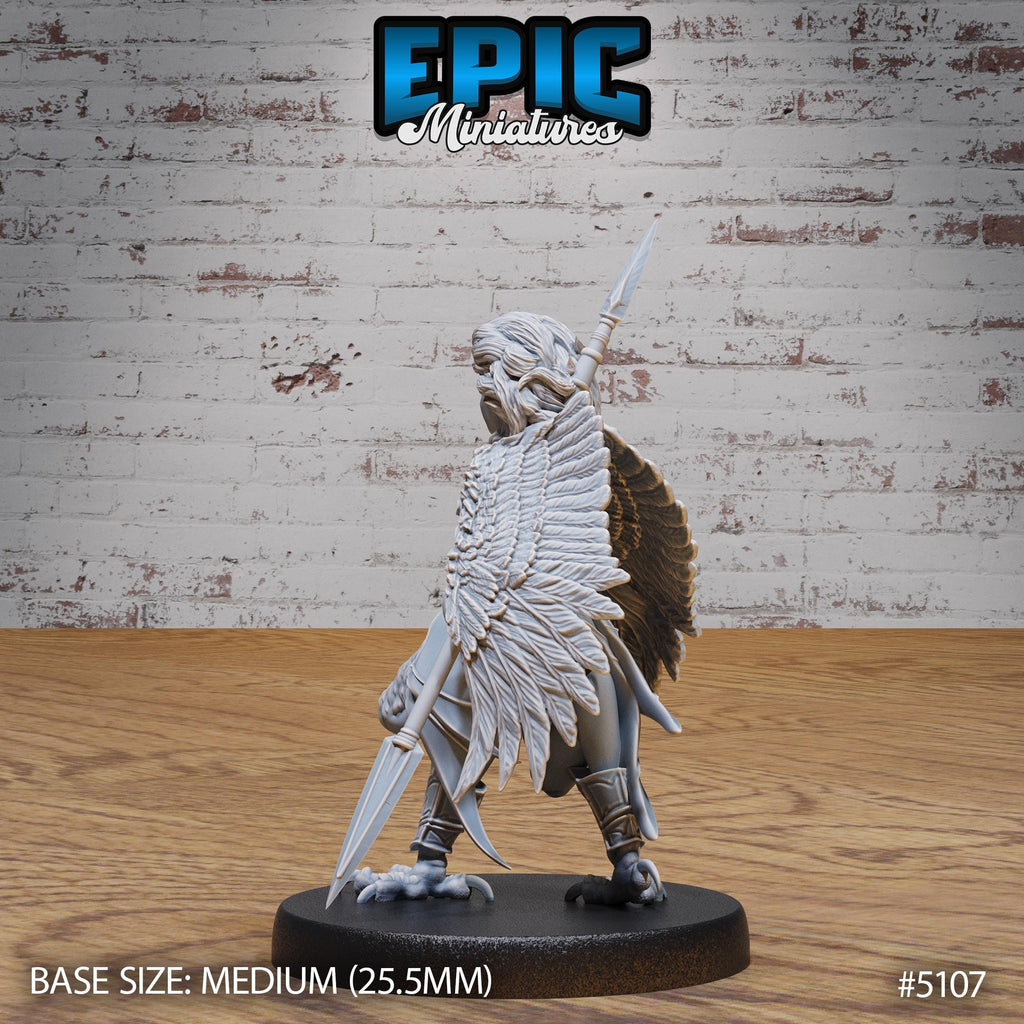 Captured Harpy Option #5107 back DND miniature Prison Break 16k resin