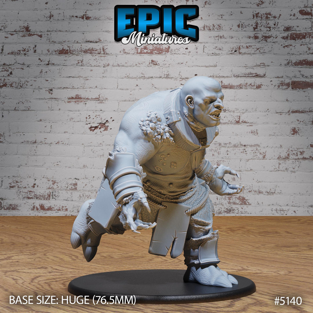 Captured Hill Giant Option #5140 front DND miniature Prison Break 16k resin