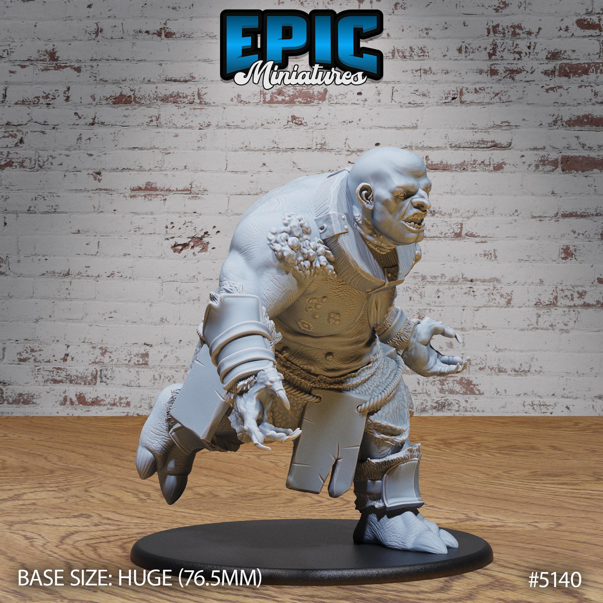 Captured Hill Giant Option #5140 front DND miniature Prison Break 16k resin