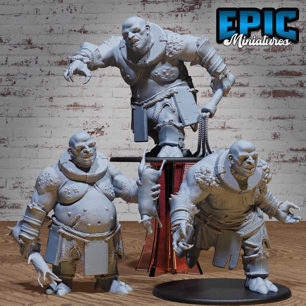 Captured Hill Giant Set of 3 DND miniatures group photo Prison Break