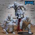 Captured Hill Giant Set of 3 DND miniatures group photo Prison Break
