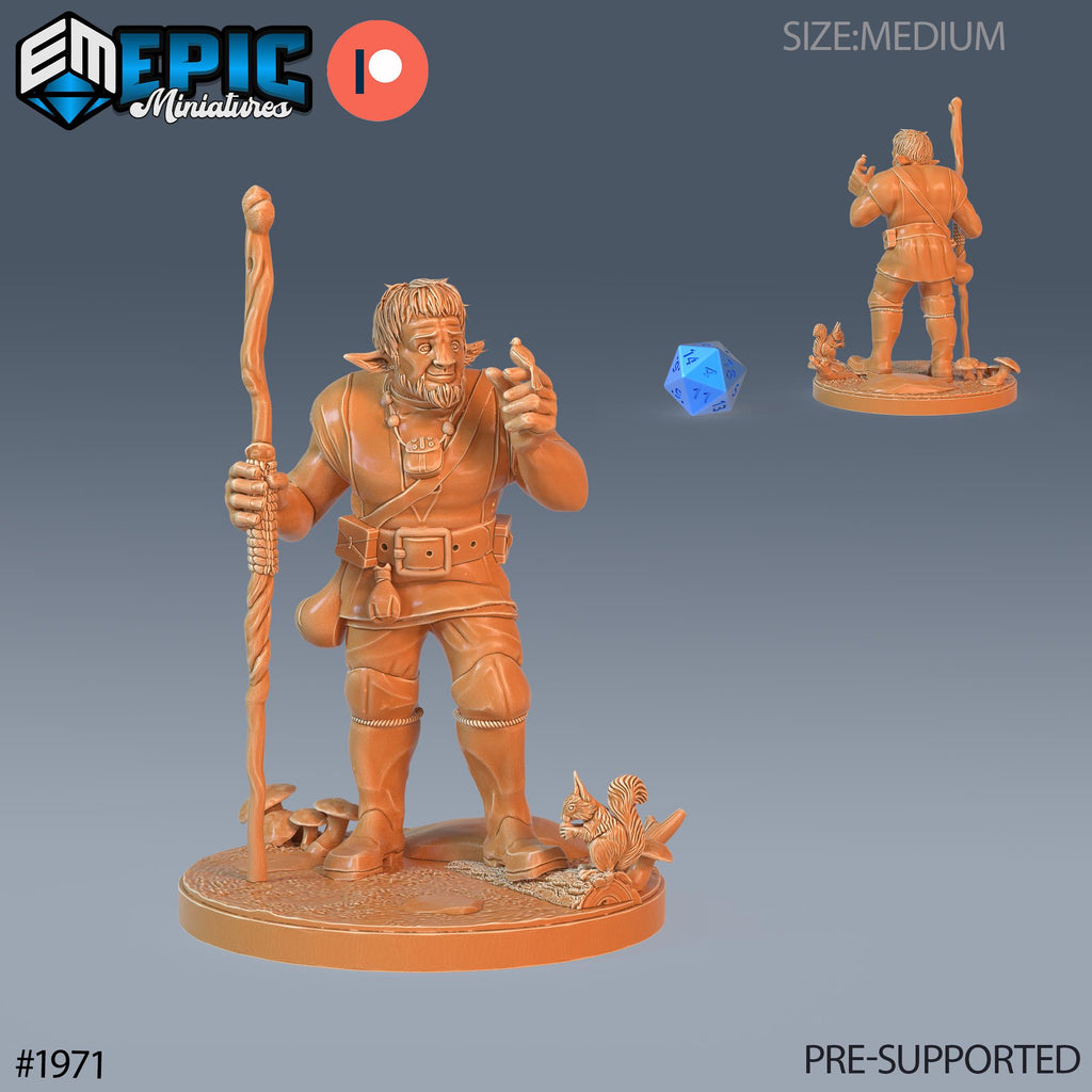 Firbolg Druid Option #1971 front DND miniature Infested Woodlands 16k resin