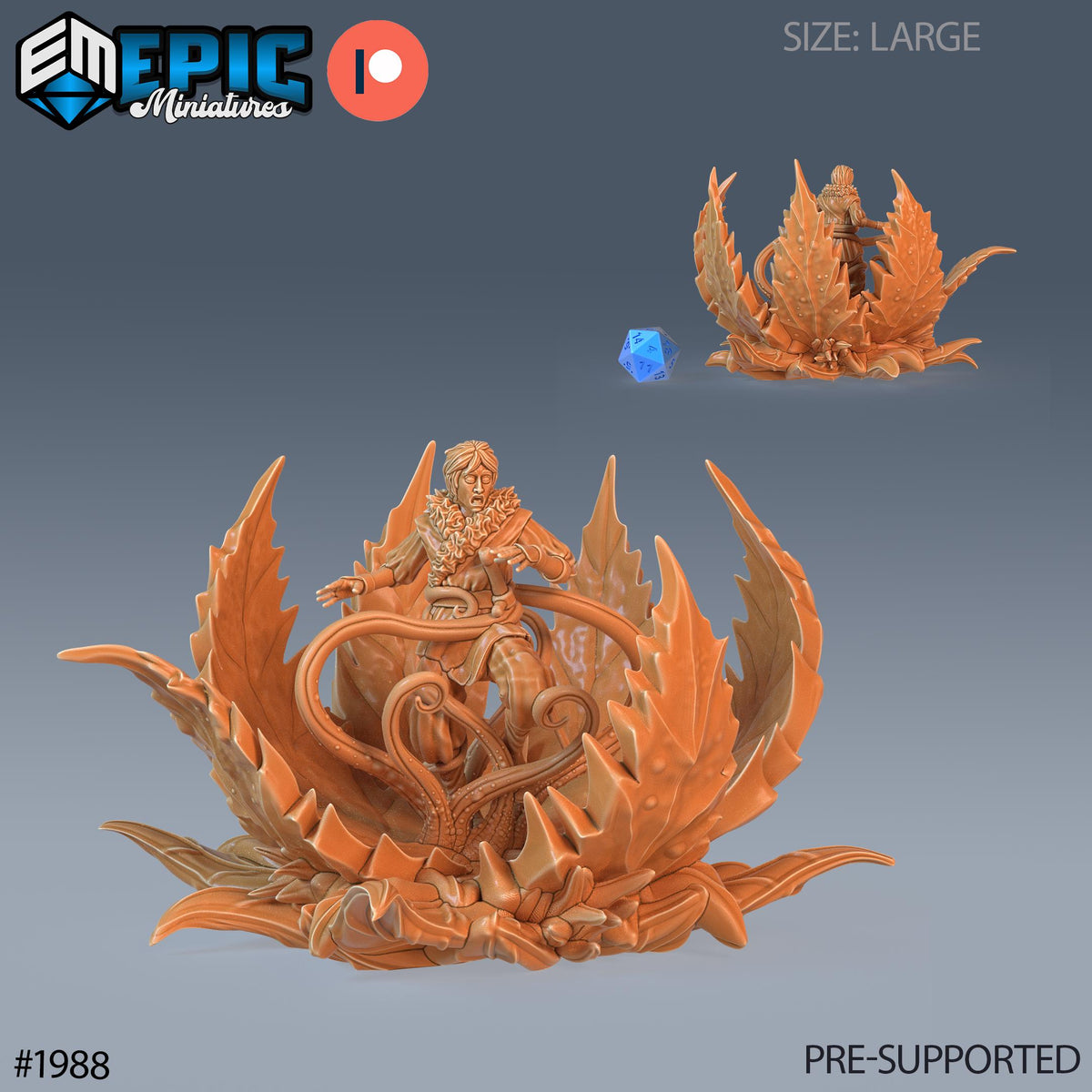 Man Trap Option #1988 front DND miniature Infested Woodlands 16k resin