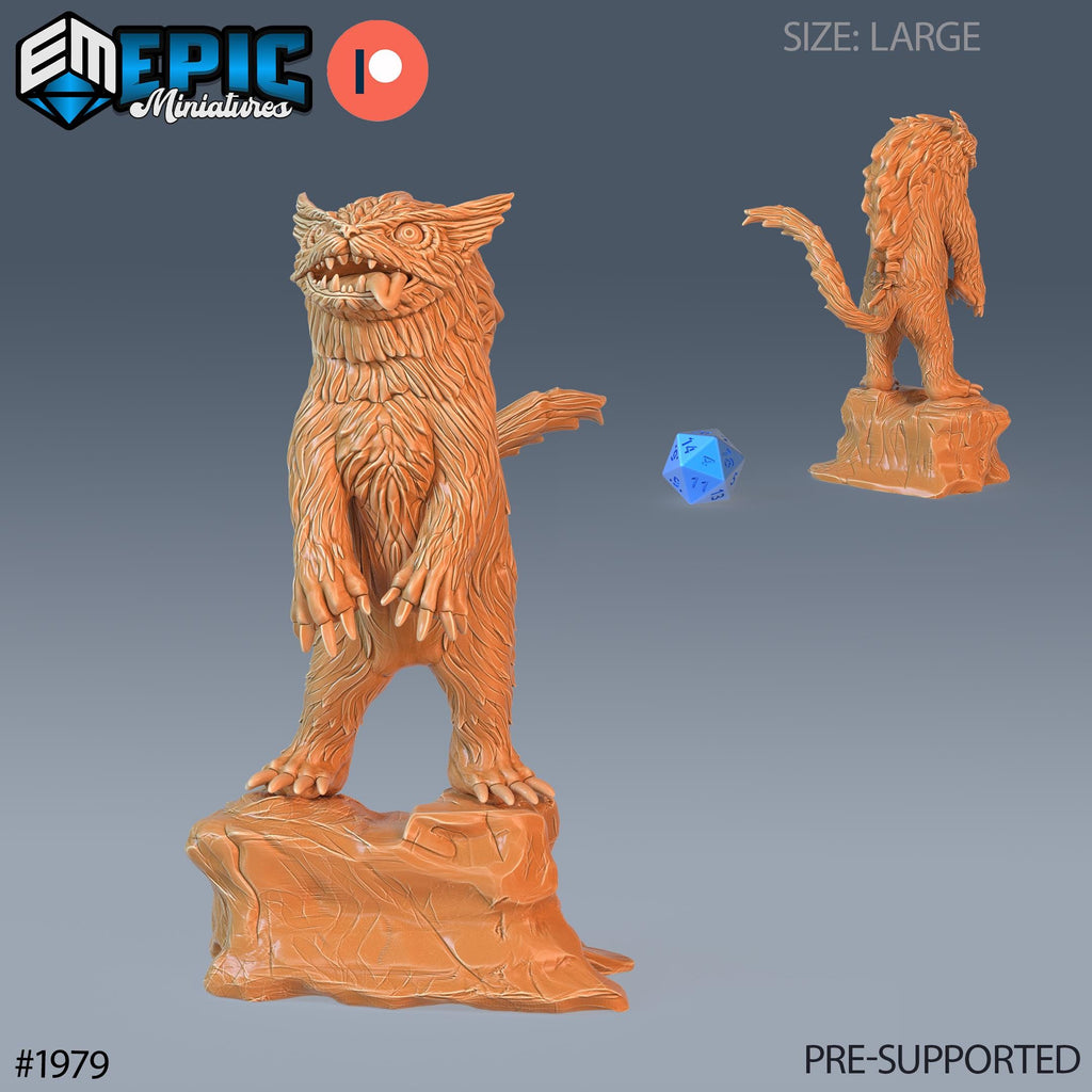 Owlcat Option #1979 front DND miniature Infested Woodlands 16k resin