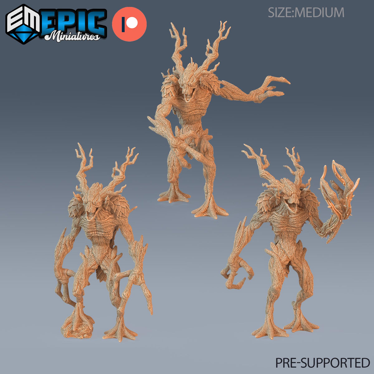 Twig Blight Treant Tree Set of 3 DND miniatures group photo Infested Woodlands