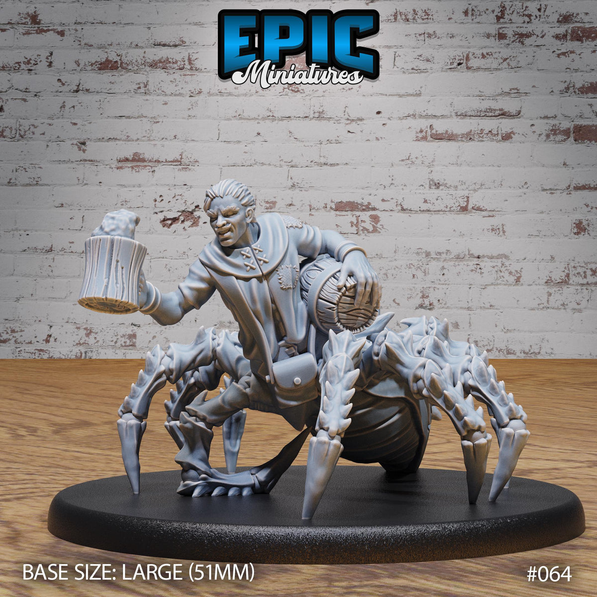 Drider Folk Option #064 front DND miniature Dark Elf Army Pack 16k resin