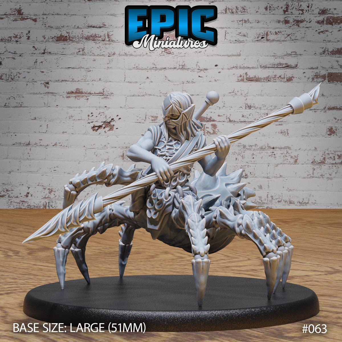 Drider Folk Option #063 front DND miniature Dark Elf Army Pack 16k resin
