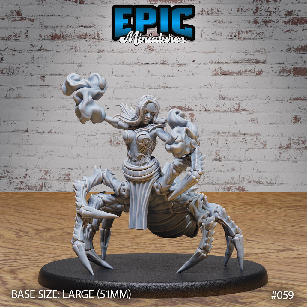 Drider Folk Option #059 front DND miniature Dark Elf Army Pack 16k resin
