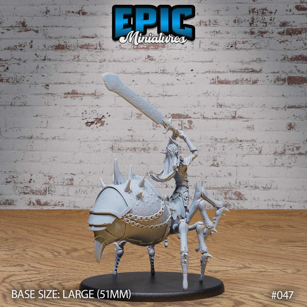 Drider Lich Lord Option #047 front DND miniature Dark Elf Army Pack 16k resin