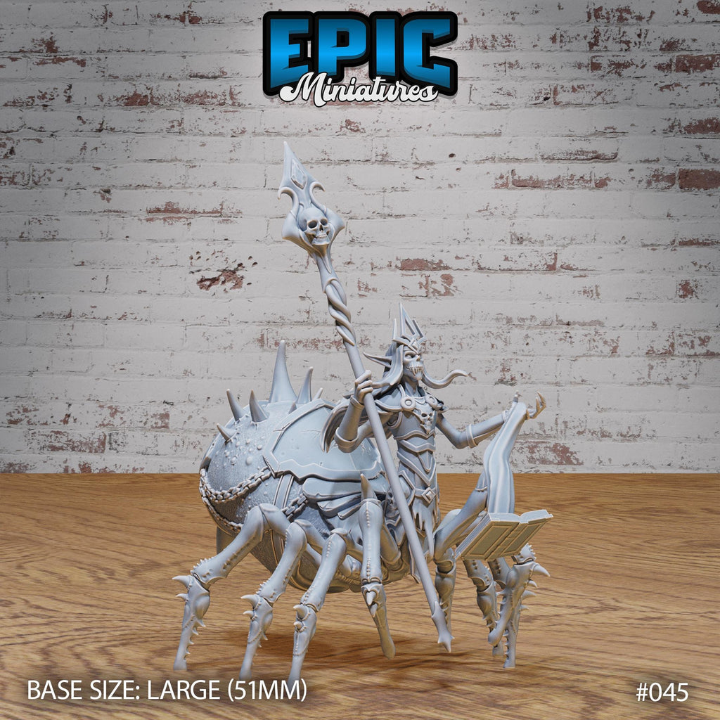 Drider Lich Lord Option #044 front DND miniature Dark Elf Army Pack 16k resin
