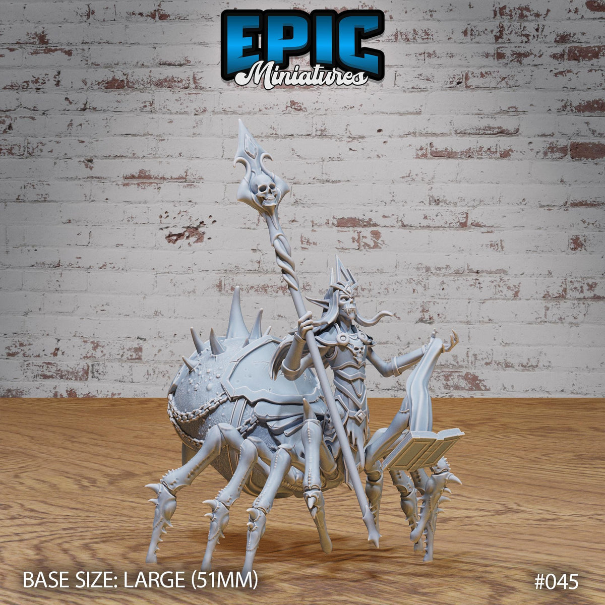 Drider Lich Lord Option #044 front DND miniature Dark Elf Army Pack 16k resin