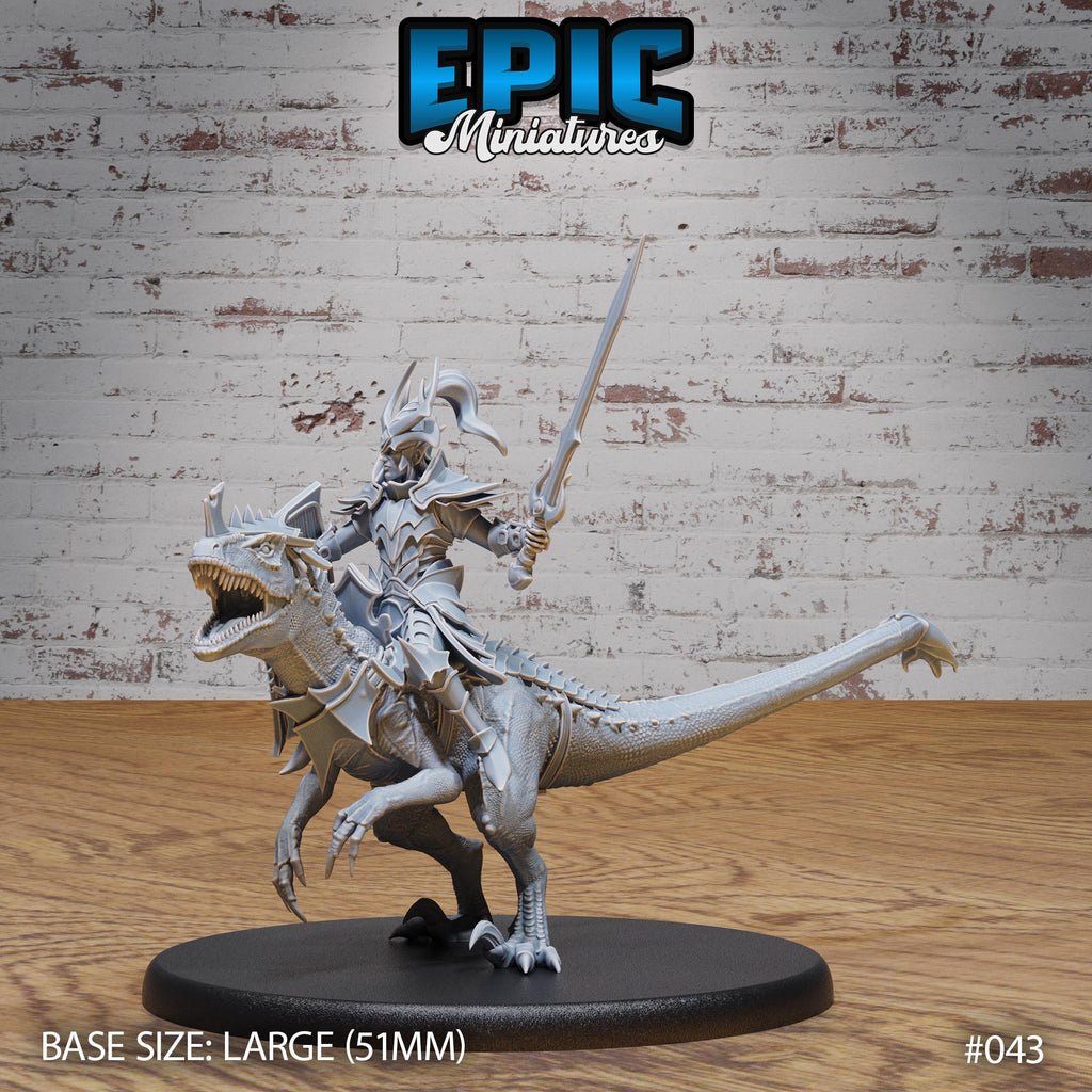 Dark Elf Riders and Mounts Spider Panther Raptor Option #043 front DND miniature Dark Elf Army 16k resin