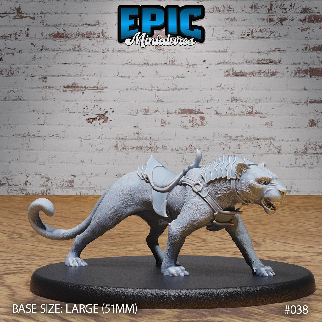 Dark Elf Riders and Mounts Spider Panther Raptor Mount Only 1 front DND miniature Dark Elf Army 16k resin