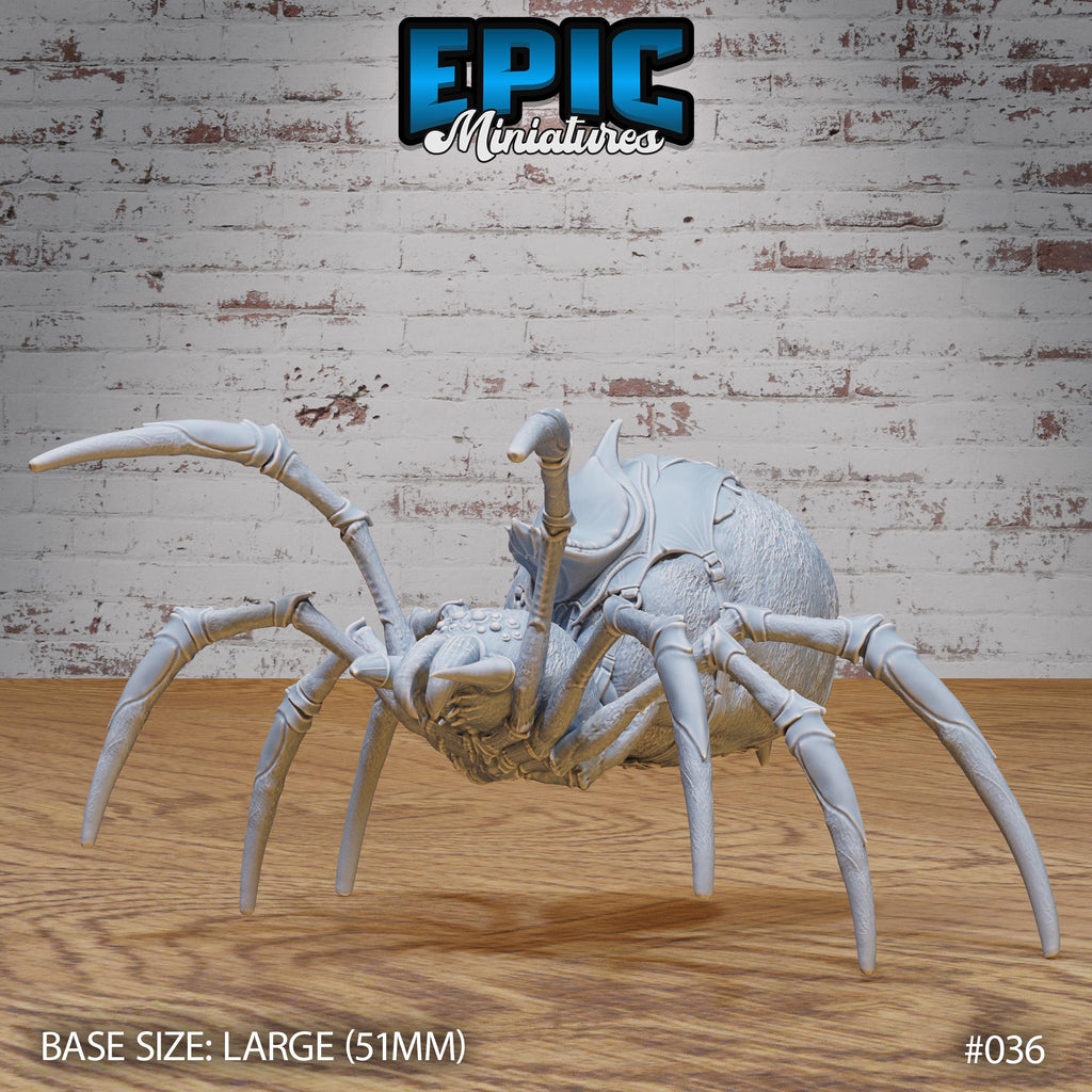 Dark Elf Riders and Mounts Spider Panther Raptor Mount Only 3 front DND miniature Dark Elf Army 16k resin