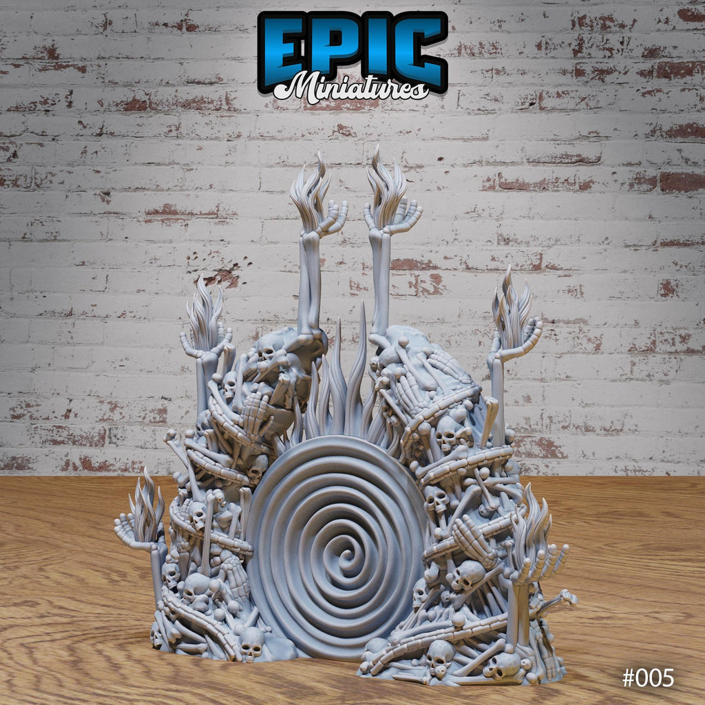 Underdark Portal Option #005 front DND miniature Dark Elf Army Pack 16k resin