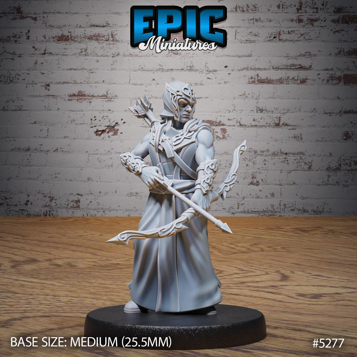 Elf Army Option #5277 front DND miniature Ancient Nature 16k resin