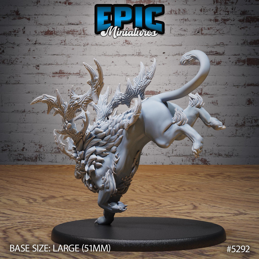 Horned Forest Beast Option #5292 back DND miniature Ancient Nature 16k resin