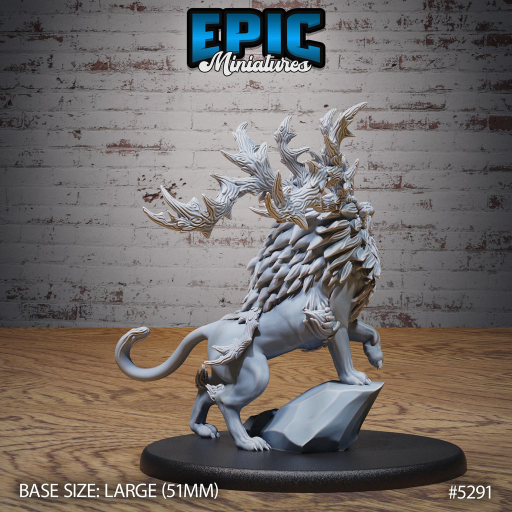 Horned Forest Beast Option #5291 back DND miniature Ancient Nature 16k resin