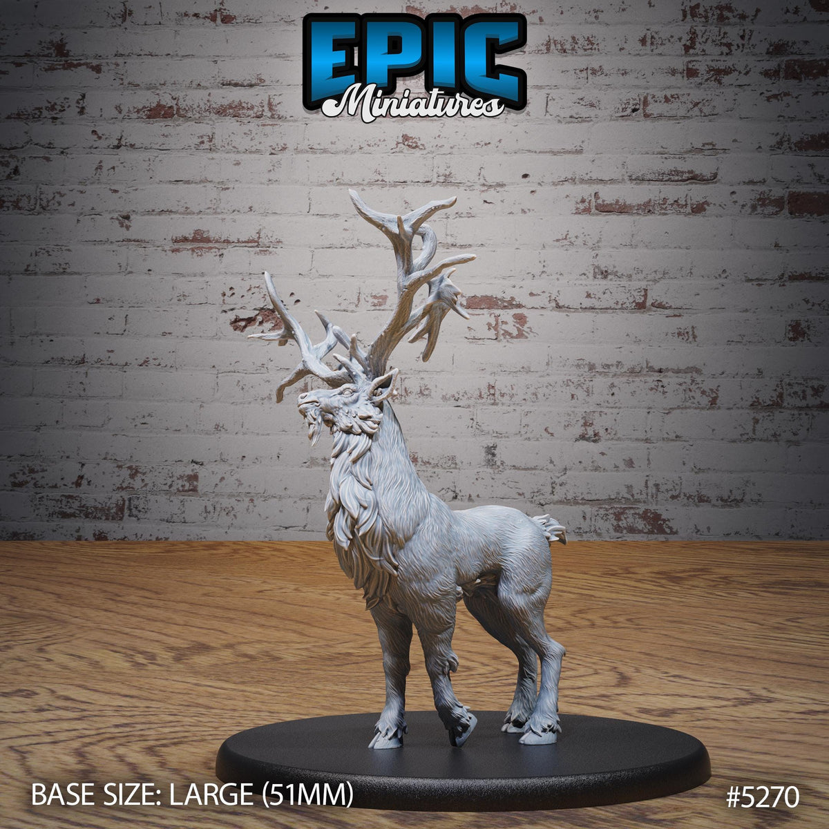Deer King Option #5270 (2) front DND miniature Ancient Nature 16k resin