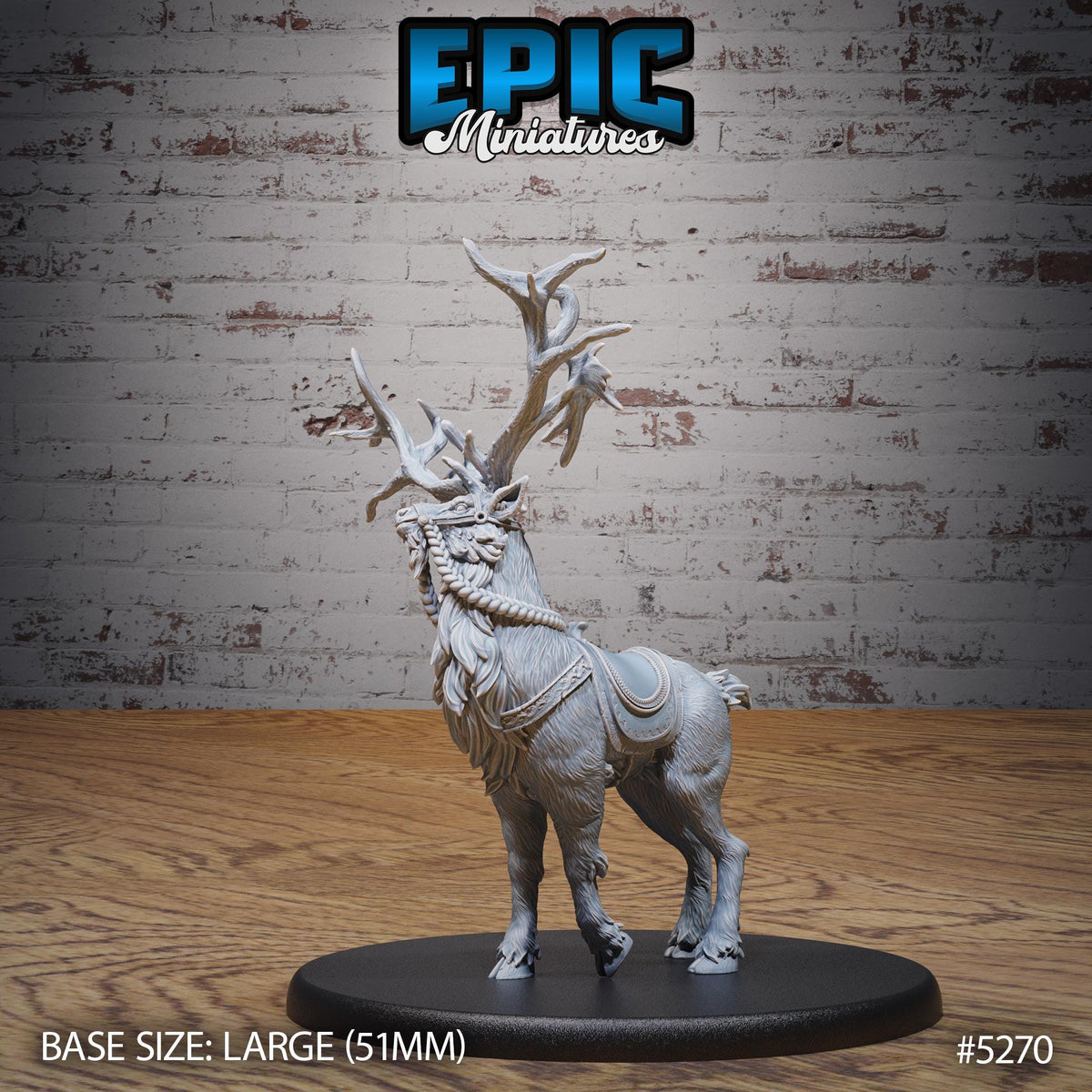 Deer King Option #5270 front DND miniature Ancient Nature 16k resin