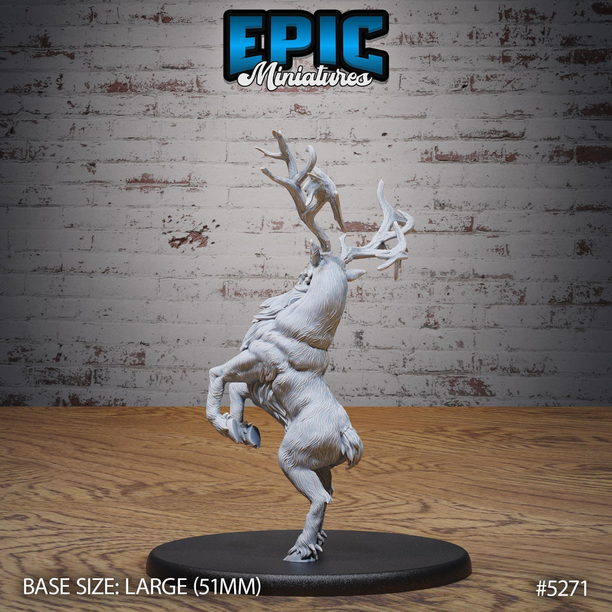 Deer King Option #5271 back DND miniature Ancient Nature 16k resin