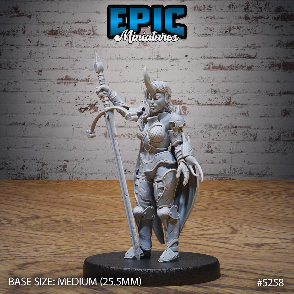 Insect Knight Lady Panther 2 v2 front DND miniature Ancient Nature 16k resin