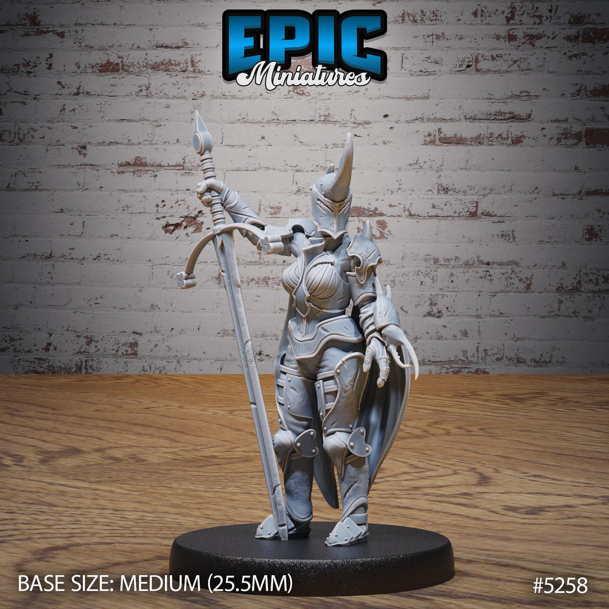 Insect Knight Lady Panther Option #5259 front DND miniature Ancient Nature 16k resin