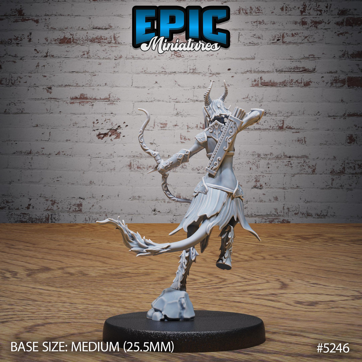 Satyr Tiefling Female Option #5246 back DND miniature Ancient Nature 16k resin