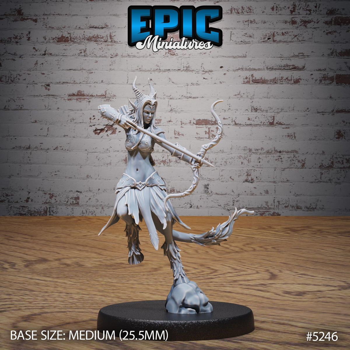 Satyr Tiefling Female Option #5246 front DND miniature Ancient Nature 16k resin
