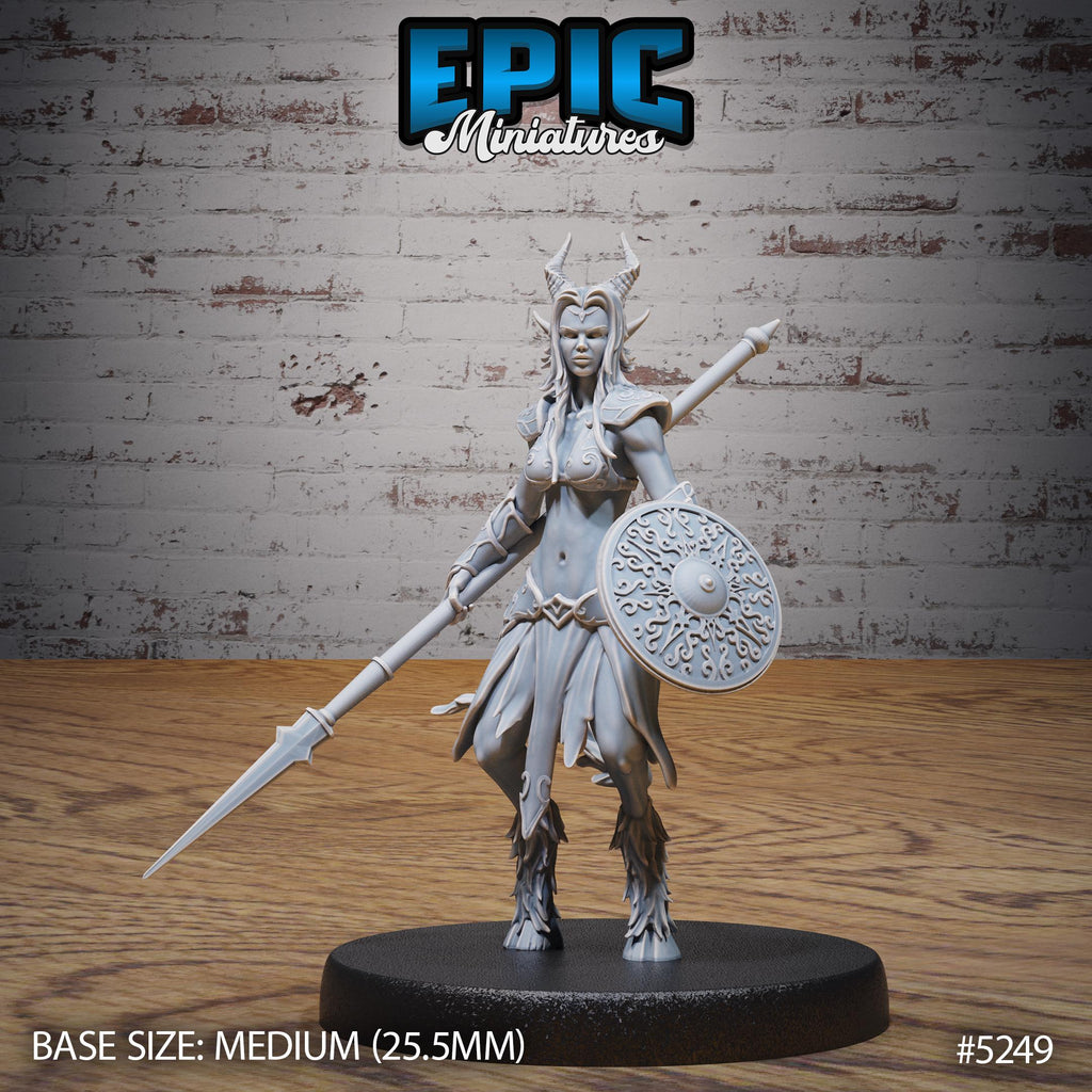 Satyr Tiefling Female Option #5249 front DND miniature Ancient Nature 16k resin