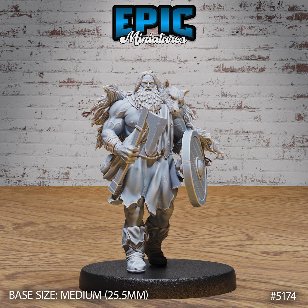Berserker Viking Set of 3 DND Minis | Northern Tales Collection | TTRPG | Frostmaiden Balinok Barbarian Norse Nordic Frostgrave Tundra Option #5174 front DND miniature  16k resin