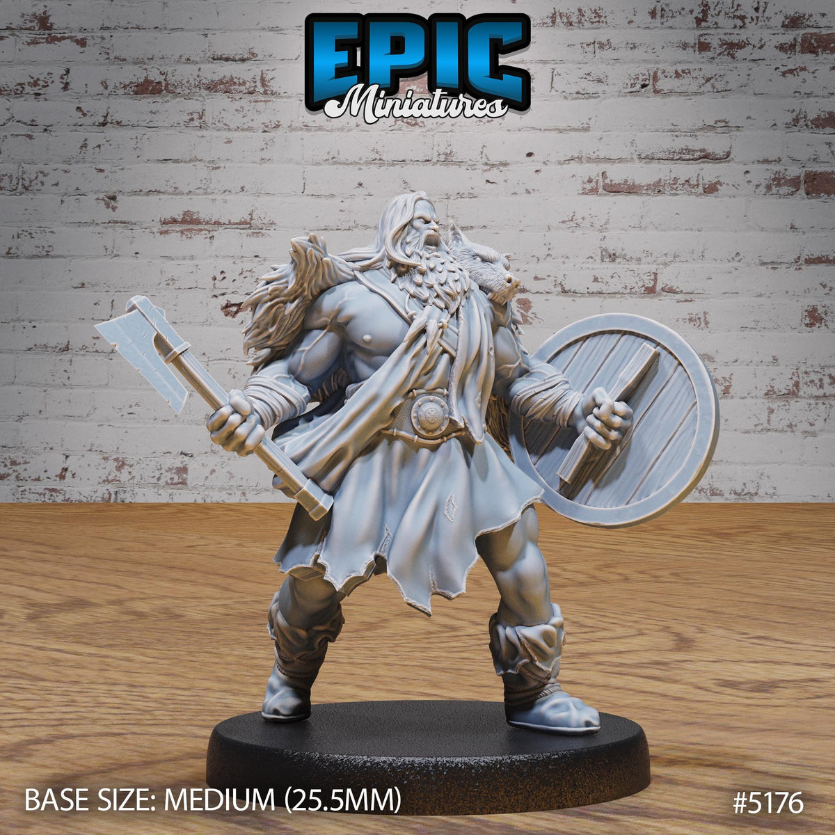 Berserker Viking Set of 3 DND Minis | Northern Tales Collection | TTRPG | Frostmaiden Balinok Barbarian Norse Nordic Frostgrave Tundra Option #5176 front DND miniature  16k resin