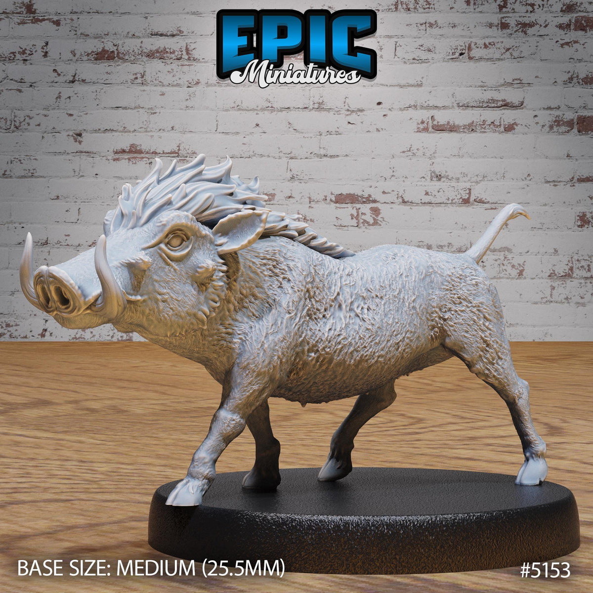 Warthog Option #5153 front DND miniature Northern Tales 16k resin
