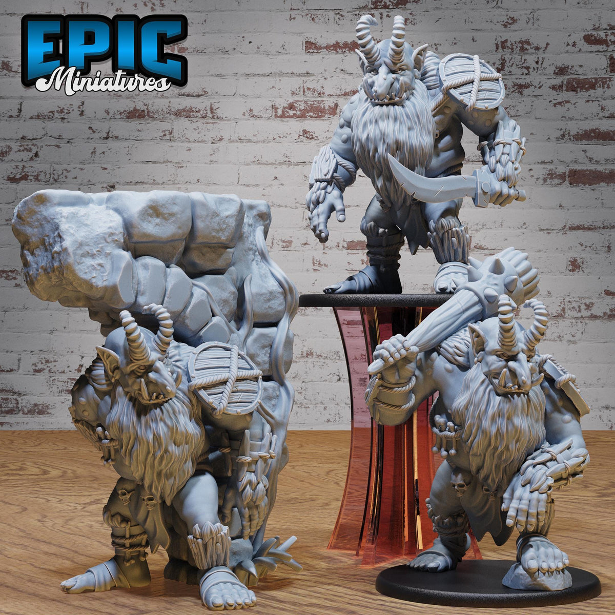 Bridge Troll Set of 3 DND miniatures group photo Northern Tales