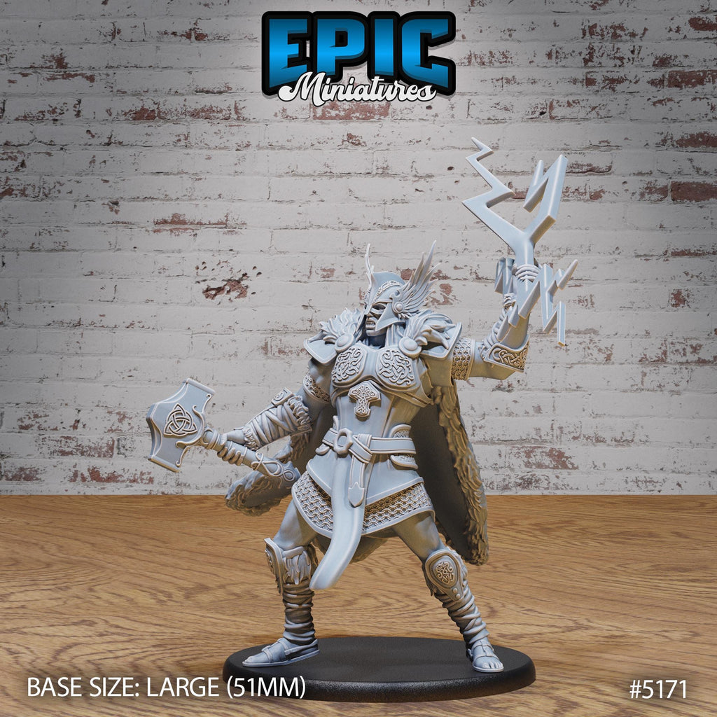 Thor Avatar Option #5172 front DND miniature Northern Tales 16k resin