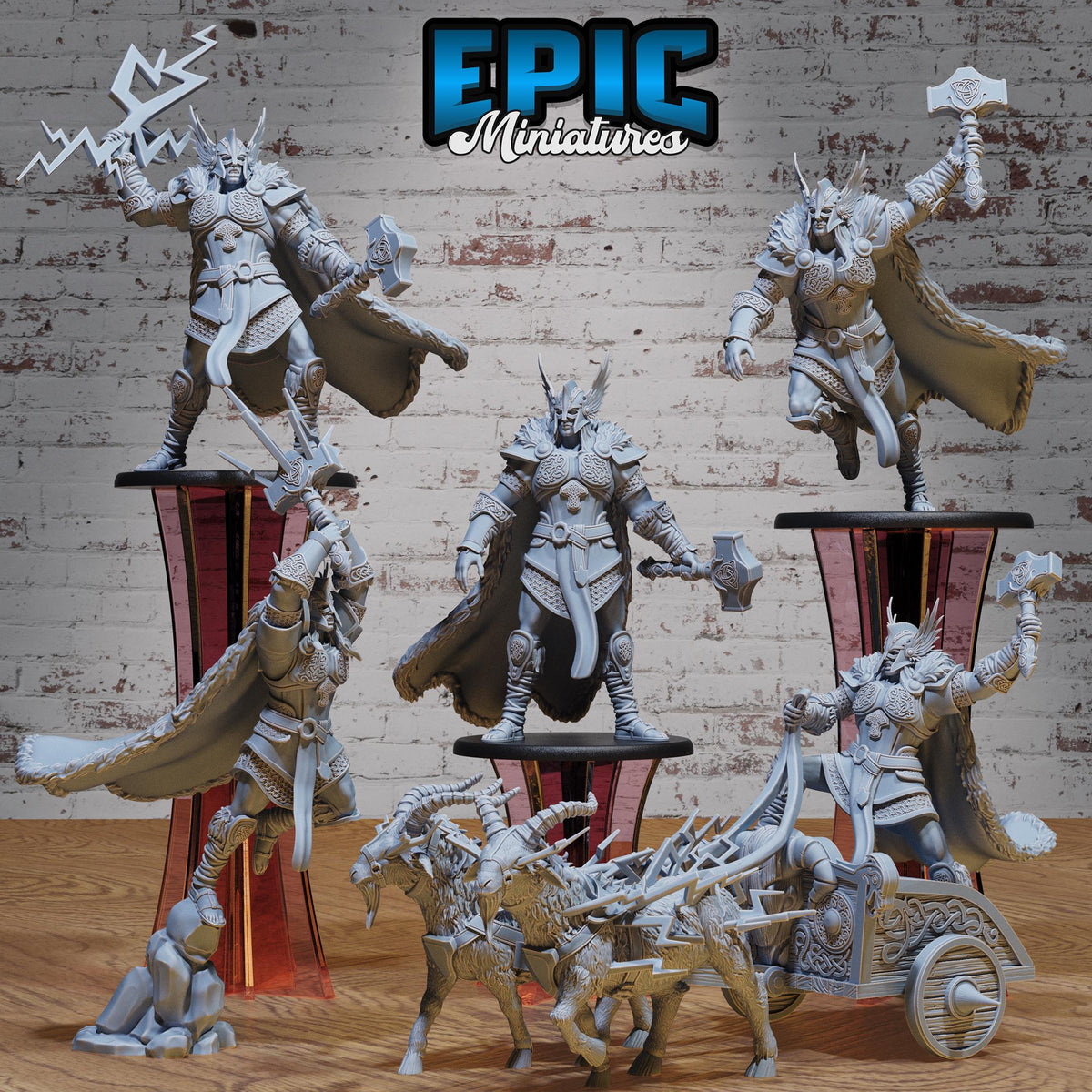 Thor Avatar Option #5171 front DND miniature Northern Tales 16k resin