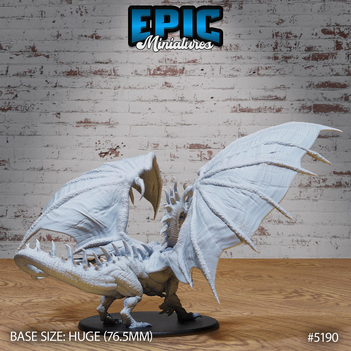 Beowulf Dragon Option #5190 back DND miniature Northern Tales 16k resin